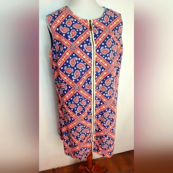 Vintage Jackets & Blazers - REVERSIBLE DENIM AND PAISLEY HAND MADE VEST DRESS